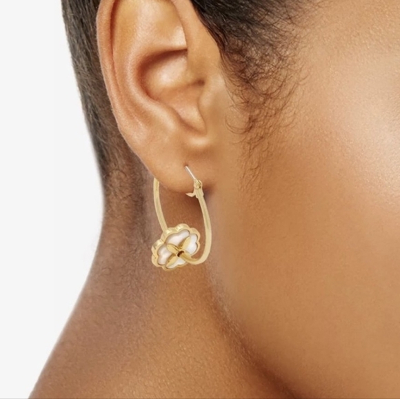 NWT Kate Spade Heritage Bloom Hoop Earrings - Picture 10 of 15